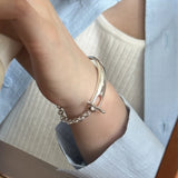 Foxanry Geometric Chain Bracelet for Women Couples Birthday Jewelry
