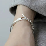 Foxanry Geometric Chain Bracelet for Women Couples Birthday Jewelry