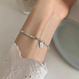 Foxanry Fish Pendant Beaded Bracelet for Women - Good Luck Birthday Jewelry