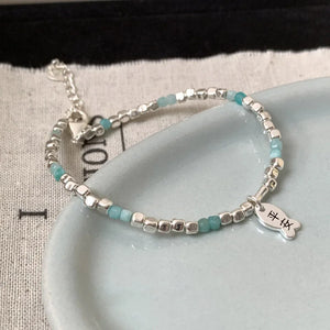 Foxanry Fish Pendant Beaded Bracelet for Women - Good Luck Birthday Jewelry
