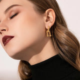 Foxanry INS Silver Earrings U-Shape Plated Jewelry Gift