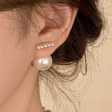 Foxanry Pearl Stud Earrings Wedding Gift Jewelry