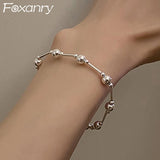 Foxanry Minimalist Elasticity Bracelets for Women Couples