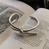 Foxanry Minimalist Silver Bracelet Braided Winding Vintage Party Jewelry