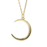 Foxanry Minimalist Silver Chain Necklace with Moon Pendant