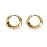 Foxanry Minimalist Silver Stud Earrings for Women Plated Bride Jewelry