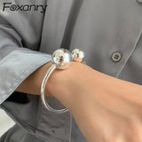 Minimalist Stamp Bracelet Charm Glossy Ball Jewelry