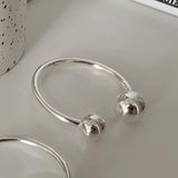 Minimalist Stamp Bracelet Charm Glossy Ball Jewelry