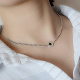 Foxanry Minimalist Stamp Splicing Chain Necklace Punk Vintage Pendant