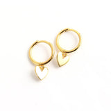 Foxanry Silver Heart Earrings for Women