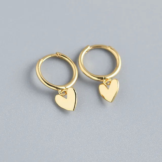 Foxanry Silver Heart Earrings for Women