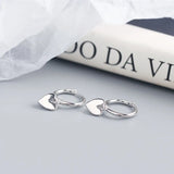 Foxanry Silver Heart Earrings for Women