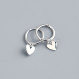 Foxanry Silver Heart Earrings for Women