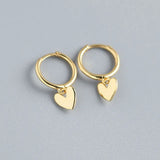 Foxanry Silver Heart Earrings for Women