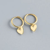 Foxanry Silver Heart Earrings for Women