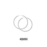 Foxanry Prevent Allergy Silver Hoop Earrings for Women