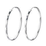 Foxanry Silver Circle Stud Earrings for Women Party Jewelry