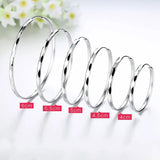 Foxanry Silver Circle Stud Earrings for Women Party Jewelry