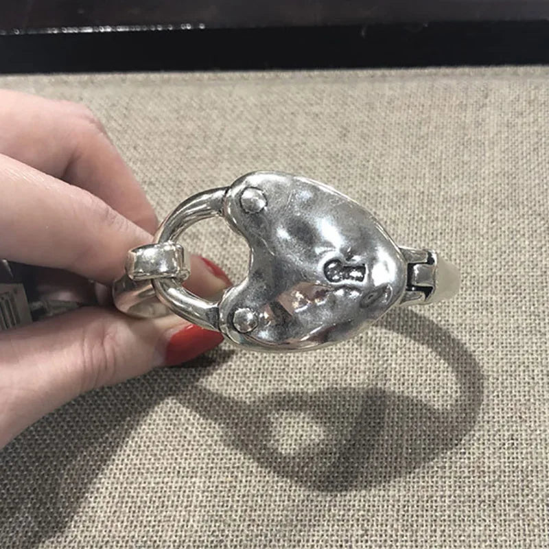 Foxanry Silver Bracelet Vintage Punk Hiphop Party Jewelry