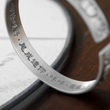 Foxanry Silver Bracelet Vintage Elephant Pattern Thai Silver Bangles