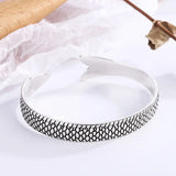 Foxanry Silver Fish Bracelet Vintage Punk Bangle Party Jewelry