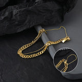 Foxanry Silver Geometric Multi-layer Bracelet for Women