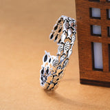Foxanry Silver Charm Cuff Bracelet for Women Couples Thai Silver Fine Jewelry