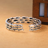 Foxanry Silver Charm Cuff Bracelet for Women Couples Thai Silver Fine Jewelry