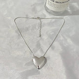 Foxanry Silver Necklace Love Heart Pendant Party Jewelry for Women