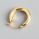 Foxanry Silver U-Shape Stud Earrings Plated Bride Jewelry Gift