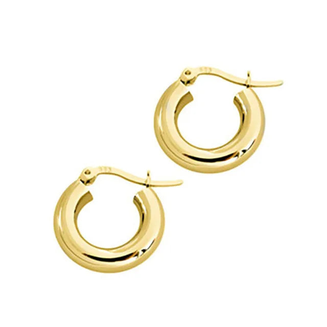 Foxanry Silver U-Shape Stud Earrings Plated Bride Jewelry Gift