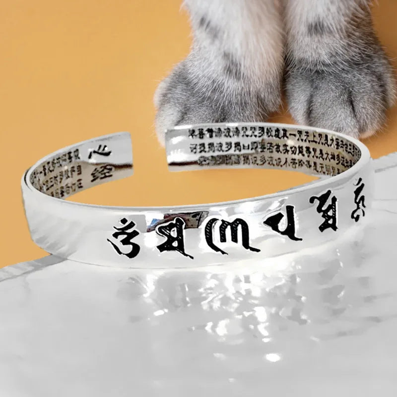 Foxanry Silver Vintage Bracelets for Women Couples, Smooth Bangles Party Jewelry
