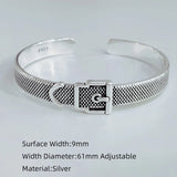 Foxanry Silver Vintage Cuff Bracelet for Women Couples