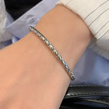 Foxanry Spring Silver Opening Bracelet Bangles