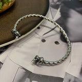 Foxanry Spring Silver Opening Bracelet Bangles
