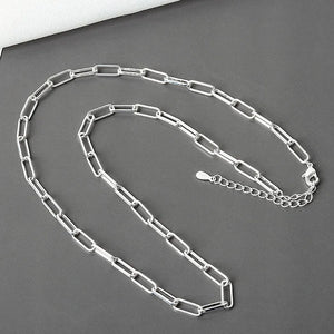 Foxanry Stamp Hiphop Necklace Geometric Clavicle Chain