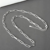 Foxanry Stamp Hiphop Necklace Geometric Clavicle Chain