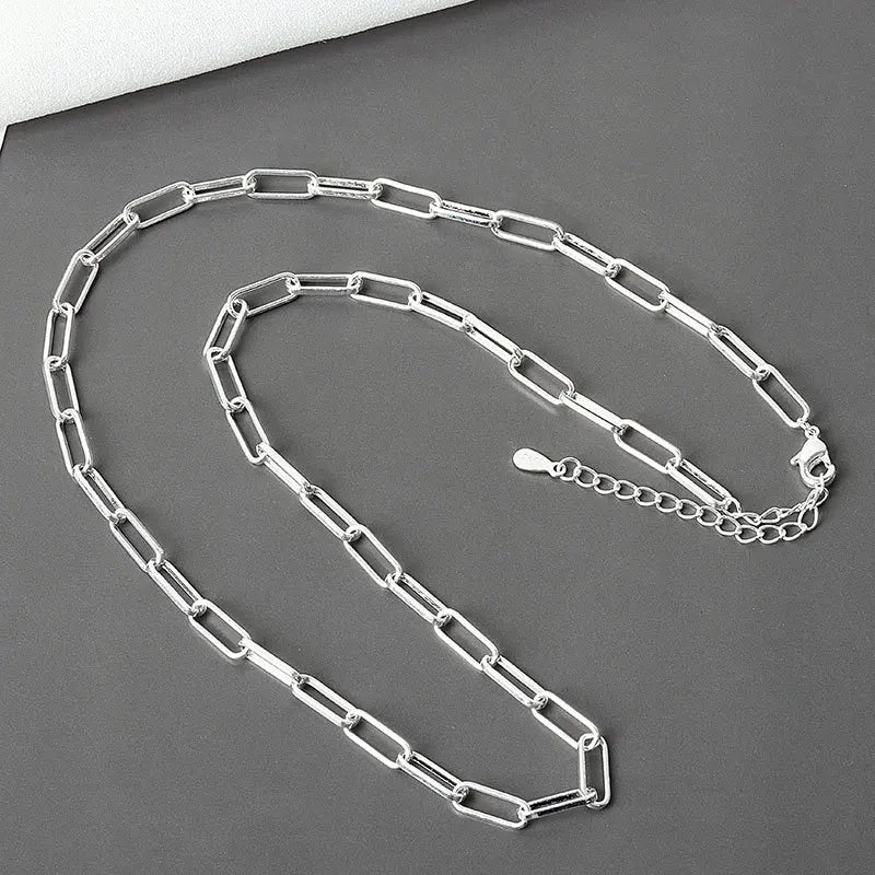 Foxanry Stamp Hiphop Necklace Geometric Clavicle Chain