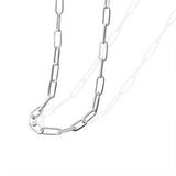 Foxanry Stamp Hiphop Necklace Geometric Clavicle Chain