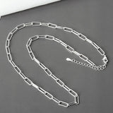 Foxanry Stamp Hiphop Necklace Geometric Clavicle Chain