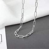 Foxanry Stamp Hiphop Necklace Geometric Clavicle Chain