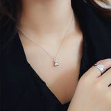 Foxanry Stamp Necklace for Women Party Jewelry Birthday Bear Pendant