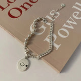 Foxanry Smiley Face Chain Bracelet Vintage Hip Hop Party Jewelry