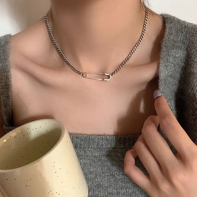 Foxanry Stamp Sweater Necklace Vintage Charm Pin Party Jewelry Women