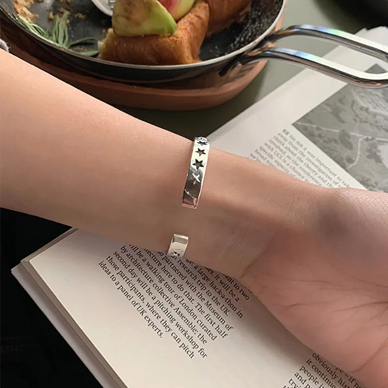 Foxanry Summer Silver Stars Bracelet