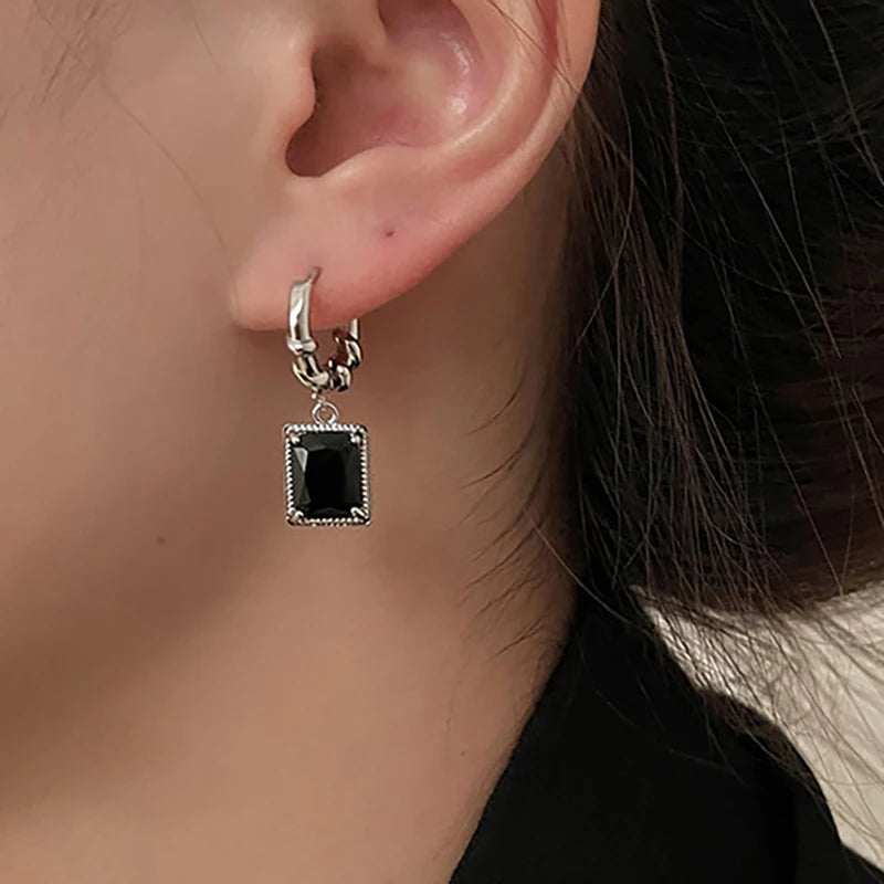 Vintage Punk Zircons Pendant Earrings for Women Birthday Party