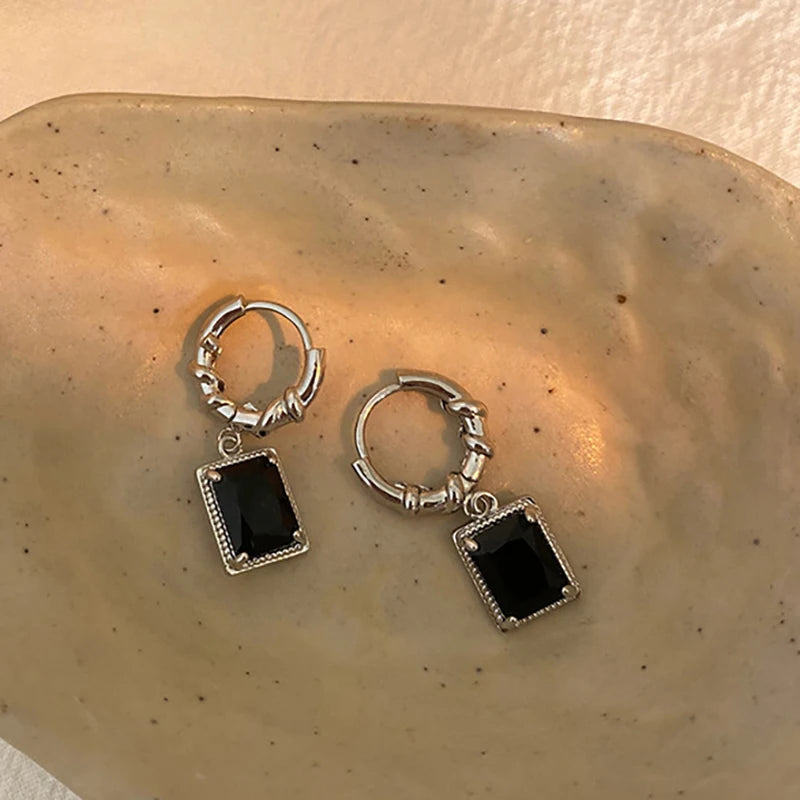 Vintage Punk Zircons Pendant Earrings for Women Birthday Party