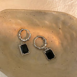 Vintage Punk Zircons Pendant Earrings for Women Birthday Party
