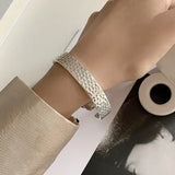 Foxanry Vintage Punk Width Bracelet Thai Silver Jewelry