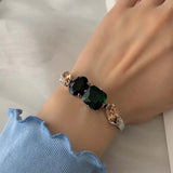Foxanry Vintage Punk Zircons Bracelet Geometric Wedding Party Jewelry